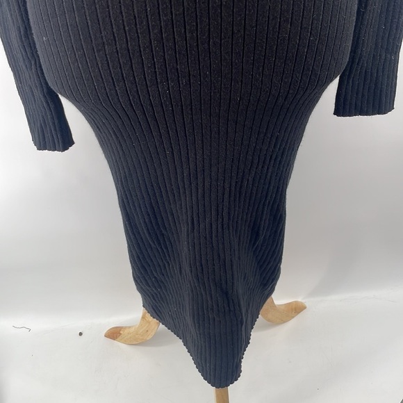 Aritzia Wilfred ribbed sweater dress curvy fitted Layla dress midi sz sm - Picture 10 of 11